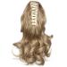 12 Curly Ash Blonde Claw Clip Ponytail Hair Extension - Synthetic Hairpiece - Buy Online on GoSupps.com