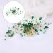 Emerald Green Crystal Hair Vine Wedding Hair Accessory Rhinestone Hair Piece for Bride Bridesmaid Girls - Buy Online on GoSupps.com