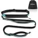 Philorn Hands Free Dog Lead with Phone Pouch - Running/Jogging Leash, Shock Absorbing Bungee, Reflective Stitching, Blue - Buy Online on GoSupps.com