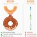 U-Shaped Children's Toothbrush - Soft 360 Cleaning Silicone Donut for Toddlers 2-8 Years - Grundic Yellow - Buy Online on GoSupps.com