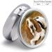 Round Basset Hound Pill Box | Portable 3 Compartment Medicine Organizer - Decorative Metal Pocket Pill Case - Buy Online on GoSupps.com