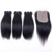 Brazilian Straight Human Hair Bundles with T Part Closure - 10A Unprocessed Virgin Short Bob Hair Bundles with Hand-Tied Lace Closure 10 10 10+10 - Buy Online on GoSupps.com