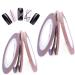 8 Rolls Rose Gold Nail Striping Tape Line Decoration Matte Texture Nail Striping Decal Foil Tips Tape Line for DIY Nail Art Decorations