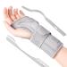 Milaiun wristwear with metal-style stabilizer-adjustable day-night manual bandage for men women's manual bandages for tendinitis arthritis (m/l left hand gray) Gray L/XL-Linke Hand