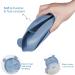 Happy T Baby Silicone Suction Plate with Lid | Toddler Self Feeding Plate | 3 Compartment Divided Dishes | Microwave & Dishwasher Safe | Non-Slip | Unbreakable | Blue - Buy Online on GoSupps.com