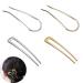 Tclobye 4 Pieces U Shaped Hair Pins Hair Stick French Hairpin 2 Prong Bun Metal Hair Fork for Women Thick Hair Styling Tool Accessorie(Gold and Silver)
