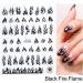 Flame Nail Stickers - 4 Sheets 3D Holographic Fire Decals for Nail Art - White Black Silver Gold Reflections - Vinyl Stencils for Decoration - Buy Online on GoSupps.com