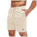 Caxndycing men cord short pants shorts with bags summer casual short pants elastic waist loose beach shorts cord casual shorts fashion casual men short trousers beige xxl