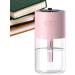 Fovolat Portable Cool Mist Humidifiers - 280ml Personal Humidifier Travel Facial Mister - Rechargeable Cool Mist Humidifiers with Starry Projector Personal Desktop Humidifier for Bedroom Nightstand Pink - Buy Online on GoSupps.com