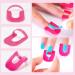 DHWEKU 26PC Nail Polish Template Kit - Reusable Nail Edge Skin Barrier 10 Sizes Nail Art Protection Accessories (Rose Red) - Essential Nail Art Tools for Perfect Manicures - Buy Online on GoSupps.com