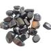Crystal Rough 50-100g Natural Black Agate Stone Polished Gemstone Collectibles Rough Rock Specimen Stone Decoration for Fish Tank (Color : 100g Size : 1-2cm) 1-2cm 100g