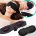 BE SAFE Forever Silk Sleeping Face Eye Mask - Travel Blindfold for Men & Women - Comfortable Black Sleep Eye Cover - Buy Online on GoSupps.com