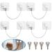 HBSFBH Refrigerator Lock 4 Pack Child Safety Locks for Windows Child Safety Locks for Windows Without Drilling Child Safety Locks for Cabinets Window Opening Limiters for Refrigerators Doors Cabinets Windows