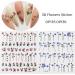 Spring Flower Nail Art Stickers - Self-Adhesive Cherry Blossom Willow Morning Glory Design for Women - 6 Sheets - Buy Online on GoSupps.com