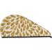 Gold Drops Microfiber Hair Towel | Soft Super Absorbent Quick Dry Wrap for Women | Coral Velvet Cap for Long Curly & Thick Hair - Buy Online on GoSupps.com