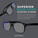 Swanwick Blue Light Blocking Glasses for Women & Men - Anti Eyestrain Headache Relief for Computer Gaming TV & Phones - Sleep Aid - Classic Day Swannies (Small Black - Buy Online on GoSupps.com