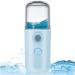 Facial Mister Nano Hydration 150mAh Portable Mini Face Humidifier Portable USB Rechargeable Handy Skin Care Face Spray with Screwing Visual Water for Daily Makeup (Blue) Face Mister