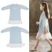 Shanrya Girls Dress - Safe Skin-Friendly Everyday Clothing | Beautiful Letter Printed Dress for School Parties & Home Trips (Light Blue 120cm) - Buy Online on GoSupps.com