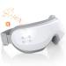 Eye Massager with Heat Music Birthday Gift Heated Massager for Migraines Ideal Gifts for Women/Men Eye Mask Improve Sleep Reduce Eye Strain Dry Eye Eye Bags White
