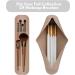 Travel Makeup Brush Holder & Cosmetic Pouch - Silicone Small Bag for Women - Creamy White - Buy Online on GoSupps.com