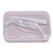 Foloda contact lens inserts and remove tool set with soft silicone shovels tweezers for trips and home use multifunctional contact lens remover for trips and at home Transparent color