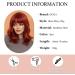 OUFEI Red Bob Wig with Bangs for Women Short Wavy Natural Synthetic Hair Heat Resistant Wigs Cosplay Daily Party Use Red(8134-1) - Buy Online on GoSupps.com