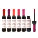 BRIMFULITE Wine Liquid Lip Gloss  Lasting Make Up Gloss Matte Lip Tint Wine Bottle Cover  Waterproof  Valentine's Day Gift Kit Ideas for Girlfriends   Moms (Six Colors)