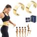 Hushuwan 2/4-part therapeutic magnetic ring for lymphatic drainage magnetic lymph-detox ring magnetic therapy ring for men and women /80 (size: gold2PCs)