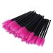 YIAGUN 50pcs Rose disposable mascara brush eye black stick eyebrow castor oil brush makeup tool (rose pink)