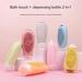 AuntYou Silicone Travel Refillable Bottle Set with Cleansing Brush - Portable Shampoo and Lotion Containers A Grayish Yellow - Buy Online on GoSupps.com