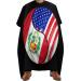 US Flag Peru Professional Barber Cape Polyester Hair Cutting Salon Cape Water Stain Resistant Apron Cutting Hair Beard Hairdressing Cape Anti-Static Haircut 56.7 66.9 Inch (1 Pack)
