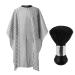 Borogo Professional Waterproof Barber Cape with Snap Closure, Hair Cutting Salon Cape Hairdressing Apron Stripe White Stripe