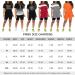 PINSV Women's Summer Bodycon Short Pants Workout Set - Orange, Large - Buy Online on GoSupps.com