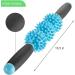 Coolife Fascia Muscle Roller - Cellulite Massager for Neck, Legs, Back - Deep Tissue Massage Stick with 3 Balls - Light Blue - Buy Online on GoSupps.com