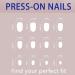 BNUUTIM Square Press on Nails Blue False Nails with Designs - Glossy UV Finish Acrylic Squoval Nails for Women and Girls - Buy Online on GoSupps.com