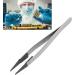 Precision Tweezers Stainless Steel Eagle Beak Tweezers Non Static Tweezers Non Static Tweezers Stainless Steel PPS Matt Sandblasted with Replaceable Straight Flat Tip - Buy Online on GoSupps.com