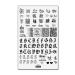 1Pcs ABC Letter Decals Nail Stamping Plates Letter Love Heart Design Large Stainless Steel Stamping Template Old English Alphabet Cute Numbers Nail Art Image Plate D-21
