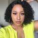 HUA Curly Wigs for Black Women Human Hair Glueless Kinky Curly Bob Wig Human Hair Brazilian Short Curly Wigs for Black Women I Part Lace Wig glueless Wig(10 Inch Bob Wig)