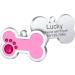 Natiform Personalized Glitter Pet ID Tag - Customized Cat Tag - Engraved - 4 Lines Custom Text - Easy to Read - Bone Pink - Buy Online on GoSupps.com