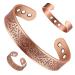 VicMAG copper magnet hardship for men 3500 gauss magnets brazaletes 100 % solid pure copper jewelry cuff bracelets (adjustable size with gift box tree)