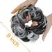2 PCS Messy Bun Hair Scrunchies, Natural Black Mix Silver Grey - Updo Ponytail Hair Extension for Women | Hair Accessories - Buy Online on GoSupps.com