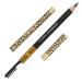Baluue 2pcs Eeyebrow Pen with Brush Eyebrow Definer Pencil Eyebrow Makeup Long Lasting Waterproof Black 1# 1 count (Pack of 1) Black 1