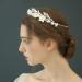 Lurrose Flower Leaves Crown Pearl Crown Tiara Wedding Decorative Headband Bride Hair Crown Party Tiara Women Headdress - Buy Online on GoSupps.com