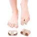 1 Pair Toe Spacers for Women Men Bunion Correct Toe Separators for Bunion Correction Hammer Toe Straightener Toe Spreaders with 2 Elastic Toe Loops and Soft Gel Pads Good for Relief(S)