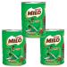 Nestle 3 x 400g Chocolate Flavour Milo Milk Drink With Welari Thank You Card Malted Vitamin Minerals Calcium Activ-go for Kids (1.2kg)