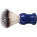 Handmade Shaving Brushes for Men - Blue Handle & Silver Ring | Beauty & Hairdressing Salon Essential - Buy Online on GoSupps.com