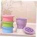 FRCOLOR Makeup Brush Organizer Makeup Brush Washing Mat Brush Cleaner Makeup Brush Washer Cosmetic Brush Cleaning Bowl Makeup Brush Scrubber Make up Silica Gel Fold Brush Holder 10x8.5cm Pink - Buy Online on GoSupps.com