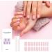 Semi Cured Gel Nails Strips 20Pcs Gel Nail Wraps Self Adhesive Gel Nail Stickers Single Color in Paste Pink Full Wraps Nail Art Stickers with Nail File & Stick-UV/LED Lamp Required 01 - Buy Online on GoSupps.com