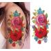YAKAGO Flower Temporary Tattoos for Women - 21 Sheets of Rose, Cherry, Peony & Peach Blossom Designs | Waterproof Fake Tattoo Stickers for Adult Body Art - Buy Online on GoSupps.com