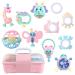 Rattles for Infants Teething Toys for Babies 3- 6-12 Months Developmental Baby Early Education Toys Newborn Silicone Puzzle Teether Toy Baby Girl Toy Giraffe Elephant Toys (11-Pack) 11 piece set